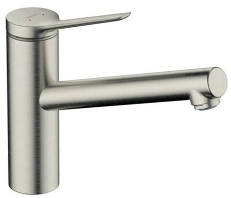 HG Zesis M33 køkkenarmatur - etgrebsbatteri 220mm tud t/kv Steel-optik