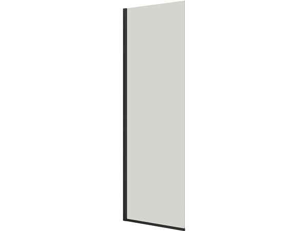 Dansani D81-03 fast væg 197,5 x 77-79 cm sort/klart glas