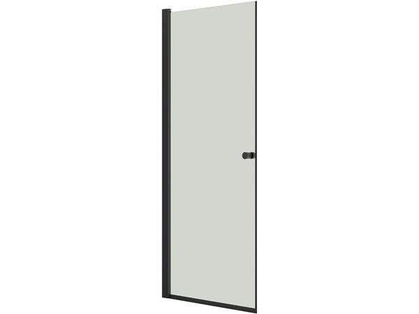 Dansani A91-03 brusedør 200 x 87-89 cm sort/klart glas