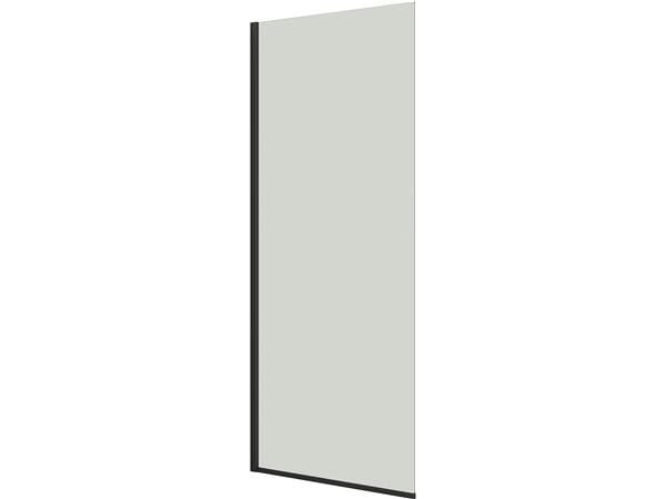 Dansani D101-03 fast væg 197,5 x 97-99 cm sort/klart glas