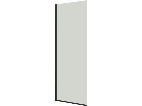 Dansani D91-03 fast væg 197,5 x 87-89 cm sort/klart glas