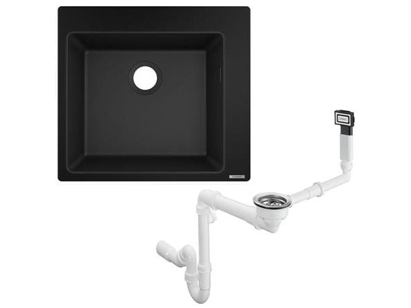 hansgrohe SilicaTec granit køkkenvask S510-F450 med afløbssæt hansgrohe SilicaTec granit køkkenvask S510-F450 med afløbssæt