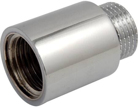 Rødgods gevindfittings Haneforlænger 3/8"x10 mm, muffe/nippel forkromet