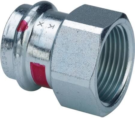 Prestabo overgang 35 x 1 1/4" muffe/muffe forzinket stål