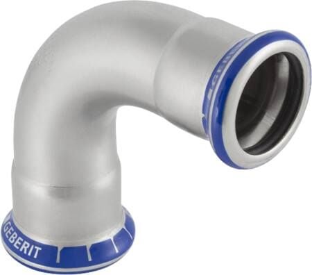 GEBERIT Taivutus 90 astetta ruostumaton 88,9 mm holkki / holkki mapress