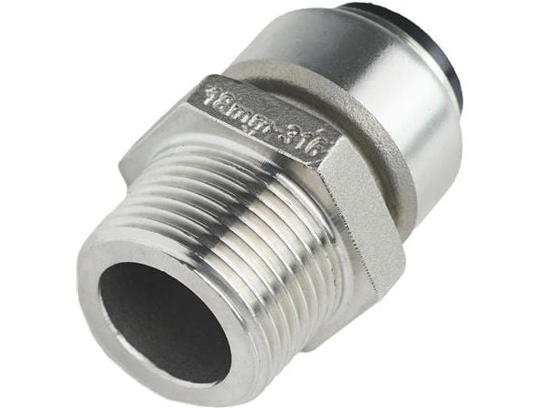 Roth overgang rustfri stål 22 mm x 34" nippel