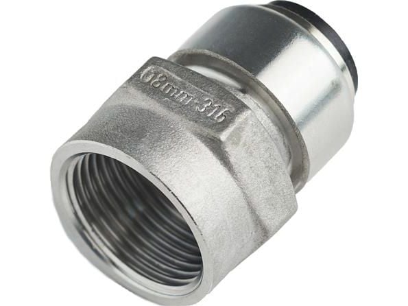 Roth overgang rustfri stål 22 mm x 34" muffe