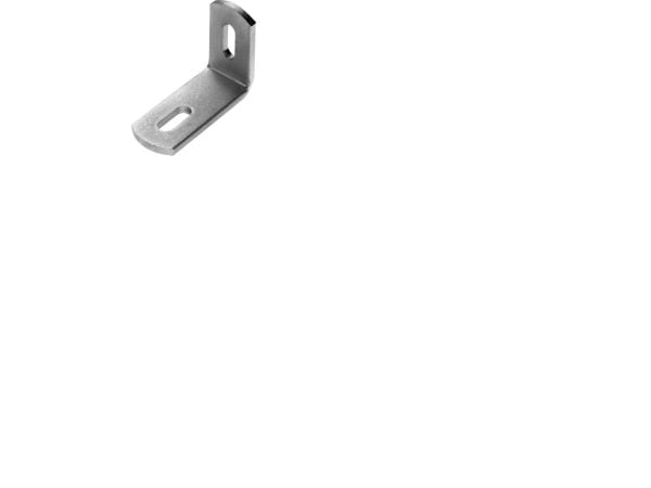 WALRAVEN Vinkel til profilskinne WM 1, 15, 2L=75x50 mm B=30 mm hul=8,5x30, 5 mmElforzinket, 90 grader