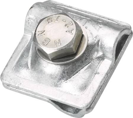 FIX-PRO Rinnakkais-/ristipuristin 8-10 mm:n vaijerille M10 x 30, galvanoitu teräs/ruostumattomasta teräksestä valmistettu pultti