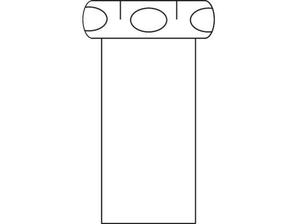 PURUS teleskoprör i vit PP-plast 32 mm x 1 1/4" längd 200 mm