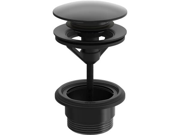 Bottenventil push-up matt svart