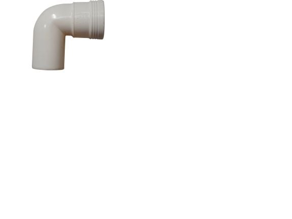 HTP bøjning 88 grader 32 mm med 1 muffe hvid