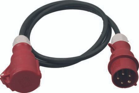 Förlängningskabel 10 meter H07RN-F 5G6 32A med CEE 5-poligt 400V stickpropp och förlängningsledning IP44