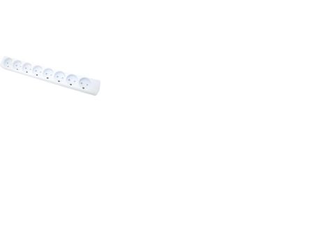 E-line 8-nastainen pistorasia valkoinen - w/j, u/wire, 230V/16A