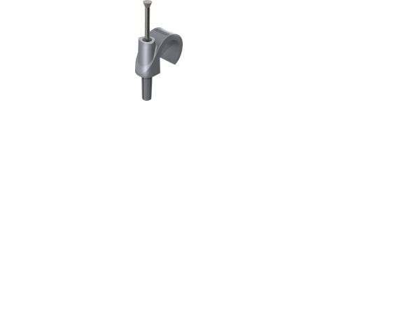 Mepac plugclip med søm for kabel 16-19 mm. Grå. Bor Ø 5,5 mm - (100 stk.)