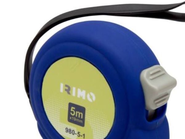 Målebånd 5 m x 19 mm i plasthus med bælteclips