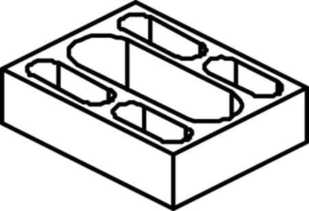 Distanskloss NR3,CU lt 10X30 för skenshållare