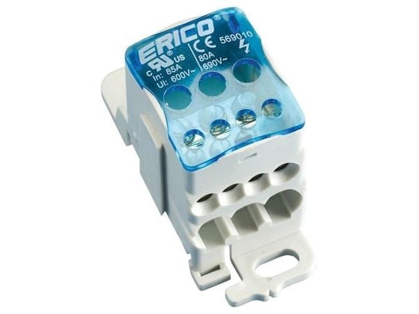 ERICO UD-80A, Stifthuvud, Rak, Honkoppling, 1000 V, 85 A, Kopplingsdosa