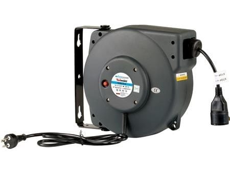 FLOWCONCEPT Automatisk kabelopruller 15M PVC kabel 3G1,5, 230V1000W, udrullet 2000W