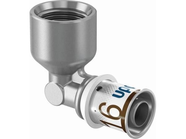 Pressvinkel Unipipe med muff/mf 16mm x 1/2''