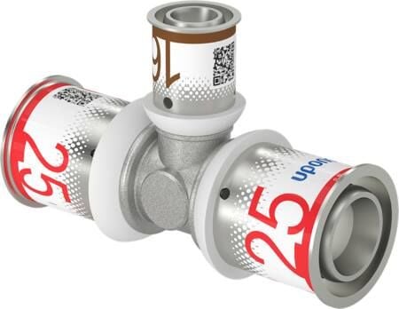 MLC pres T-stk 25-16-25mm - til gulvvarme- og brugsvand- og radiatorsystemer