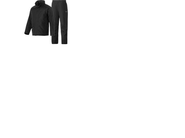 SNICKERS WORKWEAR 8378 Vandtæt regnsætjakke+buks 8378-0404 sort størrelse L SNICKERS WORKWEAR 8378 Vandtæt regnsætjakke+buks 8378-0404 sort størrelse L