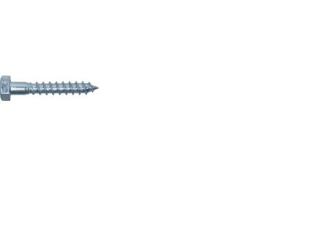 ITW FASTNERS Fransk skrue M10X80 mm DIN 571Varmforzinket, kvalitet 4.66-kant hoved 17 mm - (50 stk.)