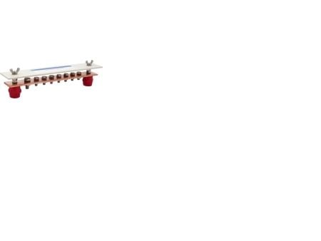 DAN-DELEKTRON Potentialudligningsskinne,kobber skinne 40x5 mm, 7 stk. M8 bolte,1 stk. M10 bolt