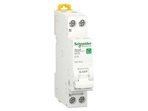 SCHNEIDER ELECTRIC Resi9 XP MCB/automatsikring 1PN C-karakteristik 10A 6kA 18mm