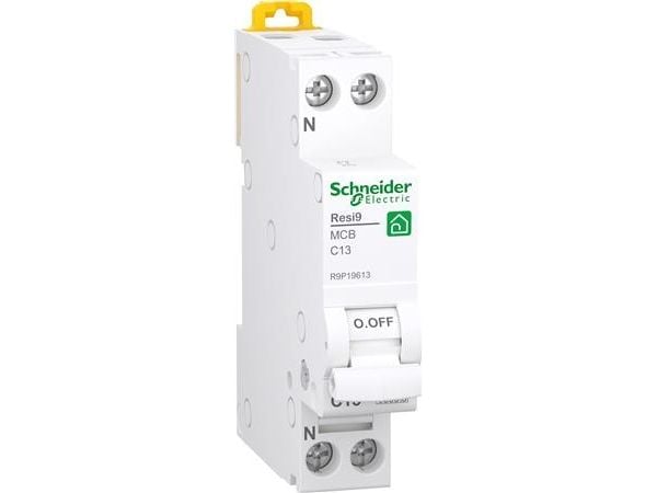 SCHNEIDER ELECTRIC Resi9 XP MCB/automatsikring 1PN C-karakteristik 13A 6kA 18mm