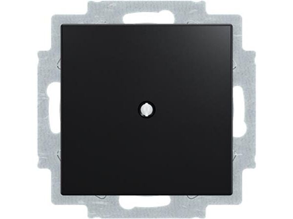 ABB basic55 blindlock med kabelavlastning för upp till Ø10 mm kabel, matt svart, 1 modul