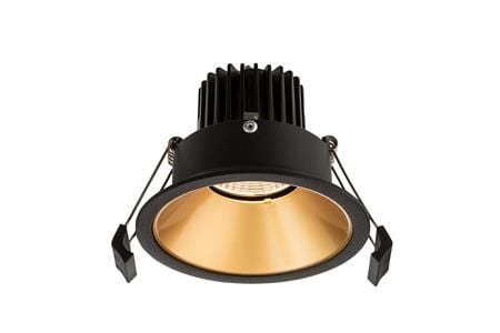 Inverso G2 Ø90 9W 700LM 3000K CRI90 Sort Med Guld Reflektor