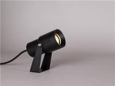 Spot It M Black 38°, DIP-Kelvin 3000K/4000K, 1300lm, 15W, IP67, 2m kumikaapeli, sisäänrakennettu vaiheen himmennettävä ohjain.