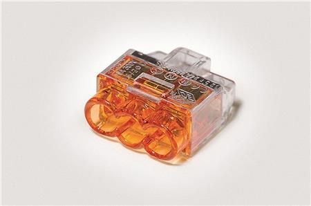 Helacon Plus Mini-pistokeliitin 3-johtiminen yksi- tai monijohtimiseen kaapeliin 1,5-2,5 mm², oranssi, 100 kpl - (100 kpl)