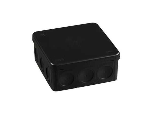 ABB Membrandåse IP65, sort, halogenfri, 500V, -25...+60°C, 14xØ19mm membran kabelindgang, 104x104x46mm