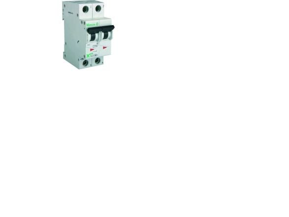 EATON-automaattisuojakytkin – MCB 2 A, C-tyyppi, 2-napainen, 10 kA oikosulkuvirran katkaisuvalmius, 400 V AC, , leveys 36 mm