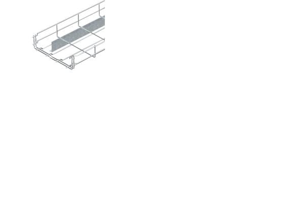 OBO gallerbricka MAGIC HxBxL 55x100x3000 mm med delningsskena (68/32) elförzinkad (3 meter)