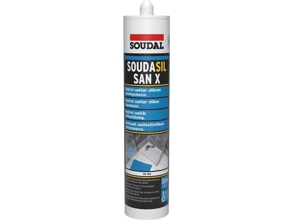 Soudasil San X sanitets silicone Ral 9016 300 ml