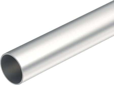 Alumiiniputki ilman kierrettä, Ø 20 mm, pituus 3000 mm, seinämän paksuus 1,2 mm - (3 metriä)