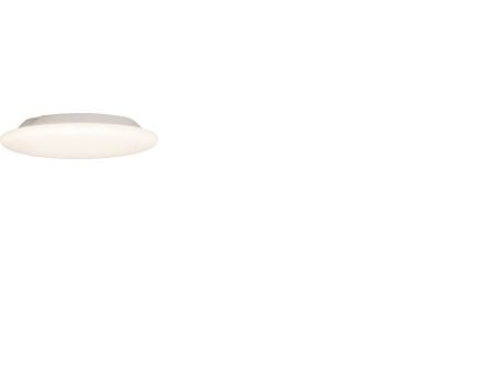 LED-Plafond Moon Slim 255, 3000 K eller 4000 K via DIP-switch. 1180 lm, Ra80, 3SDCM, 12 W, IP44, 230 V. For-/bagkantsdæmpning