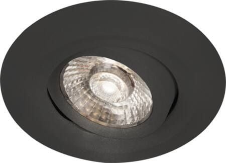 Comfort Quick Outdoor antracit 3000K, 435lm, 36° 6W, IP44. 40mm indbygningshøjde, LED-downlight til brug udendørs PROFESSIONEL