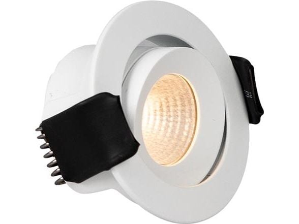 LED-alasvalo Optic XS Tilt White Tune, 205lm, Ra>95, 45° hajonta, kallistus 20°, 4W, IP44. Vaihehimmennettävä 230V ohjain