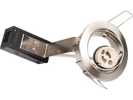 ZAMAX downlight 35W, Ø83 mm, børstet stål, fatning GU10, kipbar - STANDARD