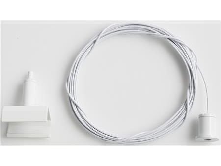 Ophængningsæt med 4m Wire for global PRO skinne Hvid
