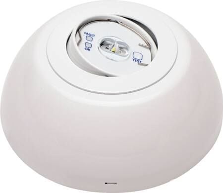 Way out Led panik lampe for korridor, IP20, 22M For indbygget eller på bygget montage, selvtest, 3h batteri backup STANDARD