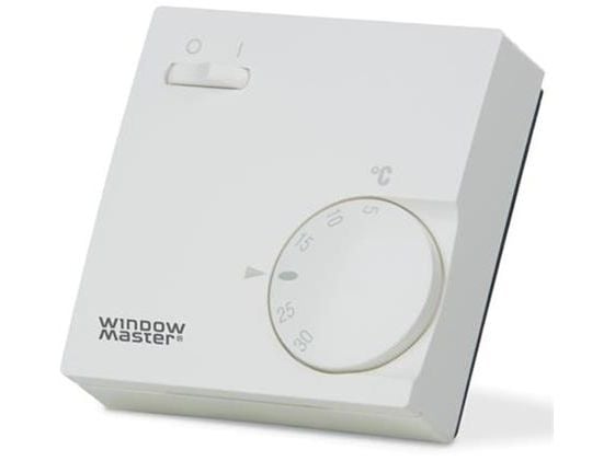 WINDOWMASTER rumtermostat WLA 110 0001 ansluts direkt till WUC 101/102/160 och via WLF 111 till WLC 100