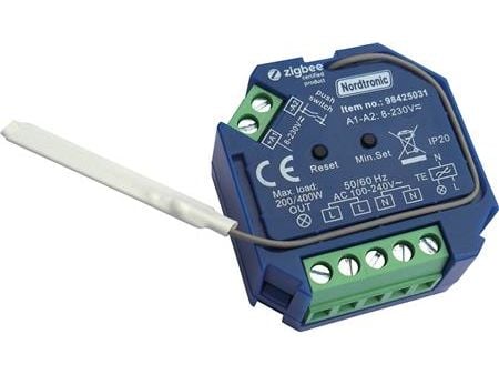 NORDTRONIC Box Dimmer Zigbee - LED 0-200W / HALOGEN 0-400W ZIGBEE LYSDÆMPER