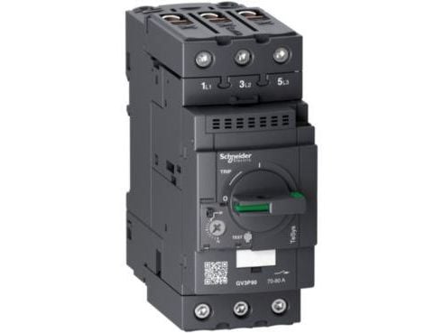Schneider Electric GV3P80, Motorstartare, Svart, 50/60 hz, -20 - 60 ° C, -40 - 80%, 55 mm