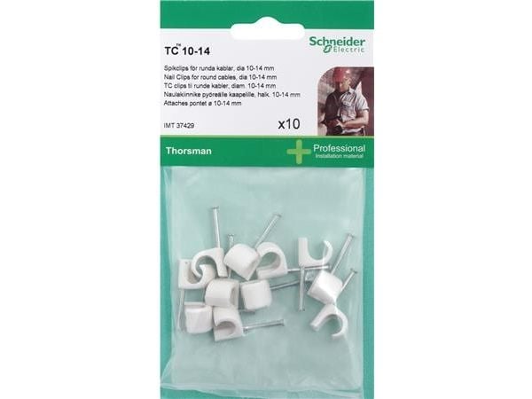 SCHNEIDER ELECTRIC Clips TC 10-14 2,0x30 hvid - 10 stk- I pose for DIY
