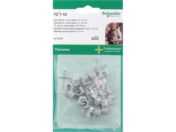 SCHNEIDER ELECTRIC Saumapistoke TC 7-10 1.6x25 - vaaleanharmaa - 20 pkt Pussissa DIY:lle SCHNEIDER ELECTRIC Saumapistoke TC 7-10 1.6x25 - vaaleanharmaa - 20 pkt Pussissa DIY:lle
